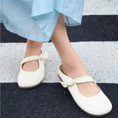 Туфли женские высокого качества с закрытым носком женские тапочки для улицы повседневные тапочки женские с круглым носком неглубокие плоские с сандалиями