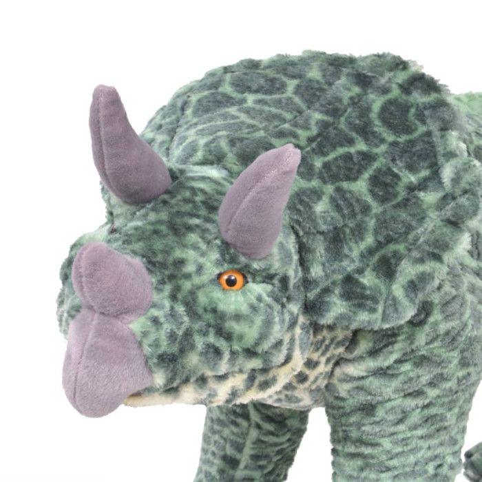 VidaXL Plush Toy Dinosaur Triceratops Green XXL 91344