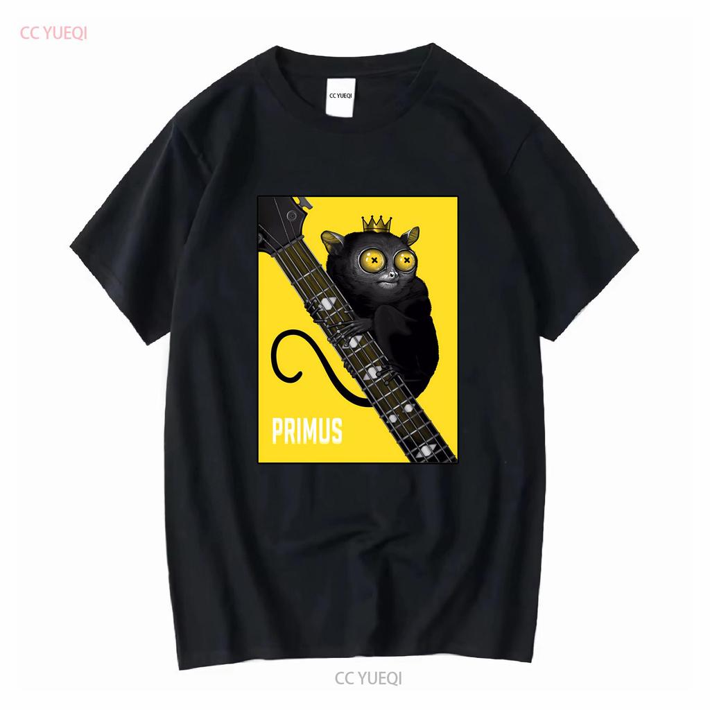 Футболка с принтом группы Primus Punk Rock Черная Хлопок Все размеры от S до 5XL JJ2358 винтажная Стирка Графический дизайнер Одежда Универсальная Мягкая