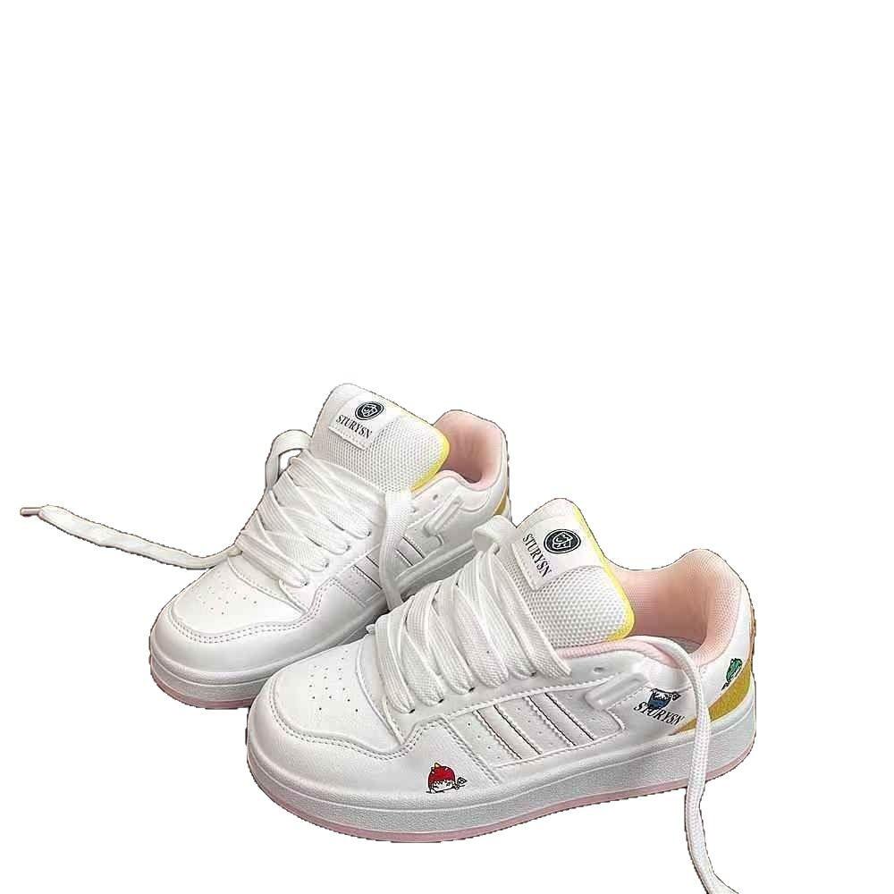 Обувь для сноуборда Niche в гонконгском стиле, оригинальная обувь в виде мультяшного хлеба, весна 2025, универсальная спортивная обувь для сноуборда, повседневная белая обувь