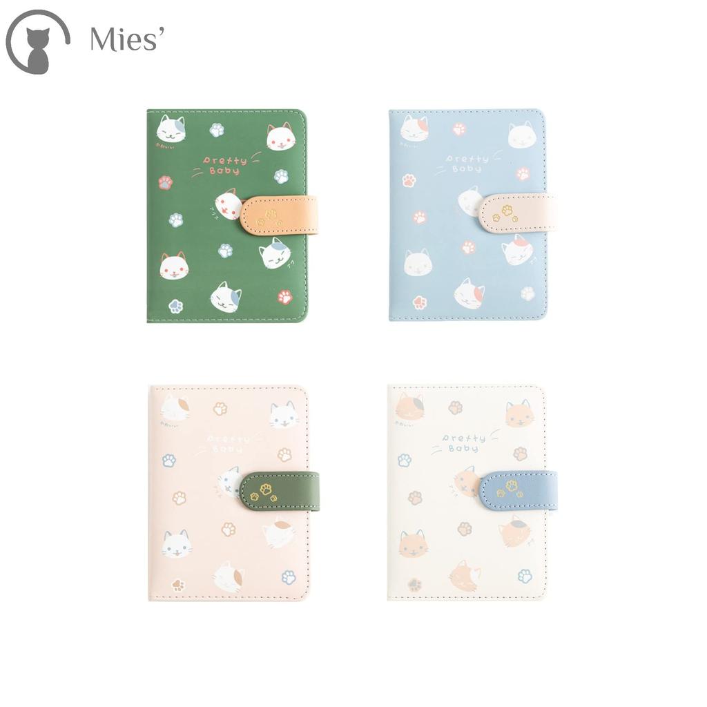 Cute Cat Design Notebook Cute Cat PU Leather Magnet Buckle Notebook Student Diary Notebook 64K Cat Cover Writing Utensils Pencil Stationery Girl New