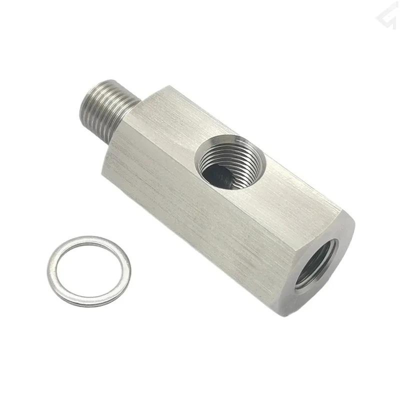 Тройник-адаптер для датчика давления топлива автомобиля 1/8NPT для M10X1 с боковым отверстием, Т-образный фитинг для линии подачи топлива -Наружный Внутренний