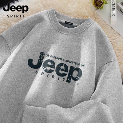 JEEP SPIRIT Мужская повседневная толстовка из плотного флиса с подкладкой