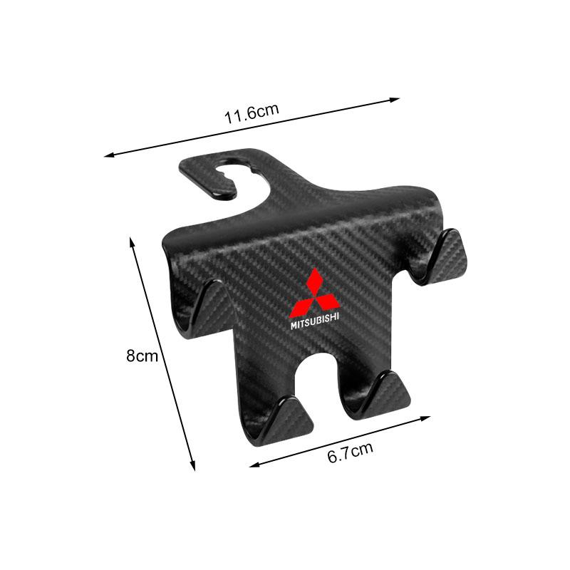 bzhr7 Car Seat Headrest Hook Universal Phone Holder Backseat Organizer For Mitsubishi Outlander Lancer 10 9 ASX RALLIART L200 Sticker