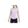 Fast Dri-FIT однотонная повседневная быстросохнущая дышащая футболка для бега с круглым вырезом и короткими рукавами женские топы сиренево-фиолетовые FN2519-512
