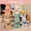 Rabbit Colorful Scarf Plush Toy Cute Cartoon Kid Companion Birthday Doll Gift
