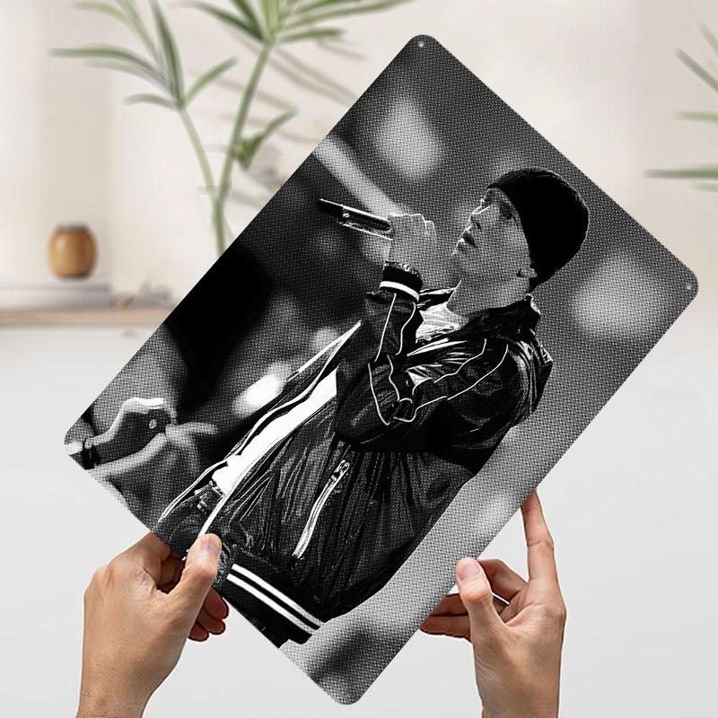 Eminem Poster Retro D Printed Metal Signs Customized Wall Hanging Gift for Interior Decoration Living Room Ornaments Home Decor