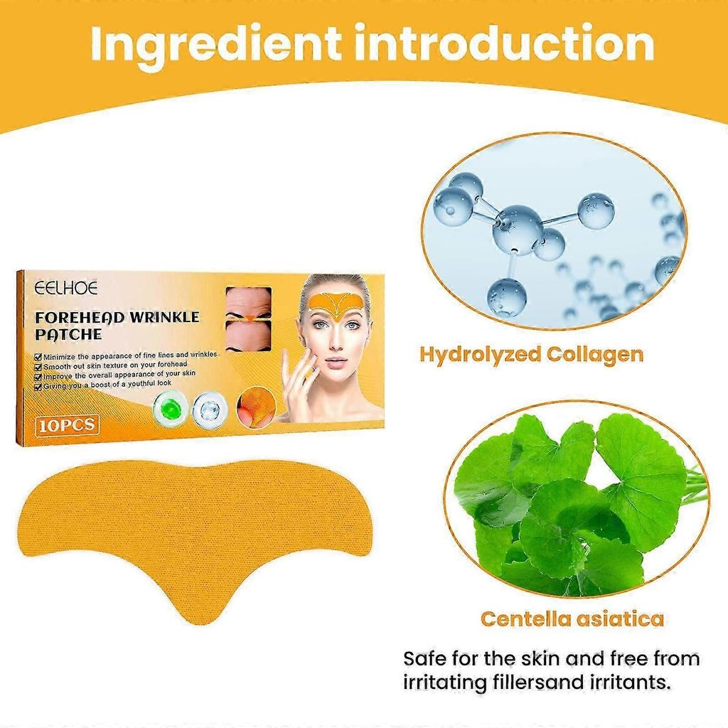 Anti-wrinkle Forehead Line Removal hydrolyzed collagen Patch Firming Mask Frown Treatment Stickers Anti-aging Moisturizng Face Skin Care