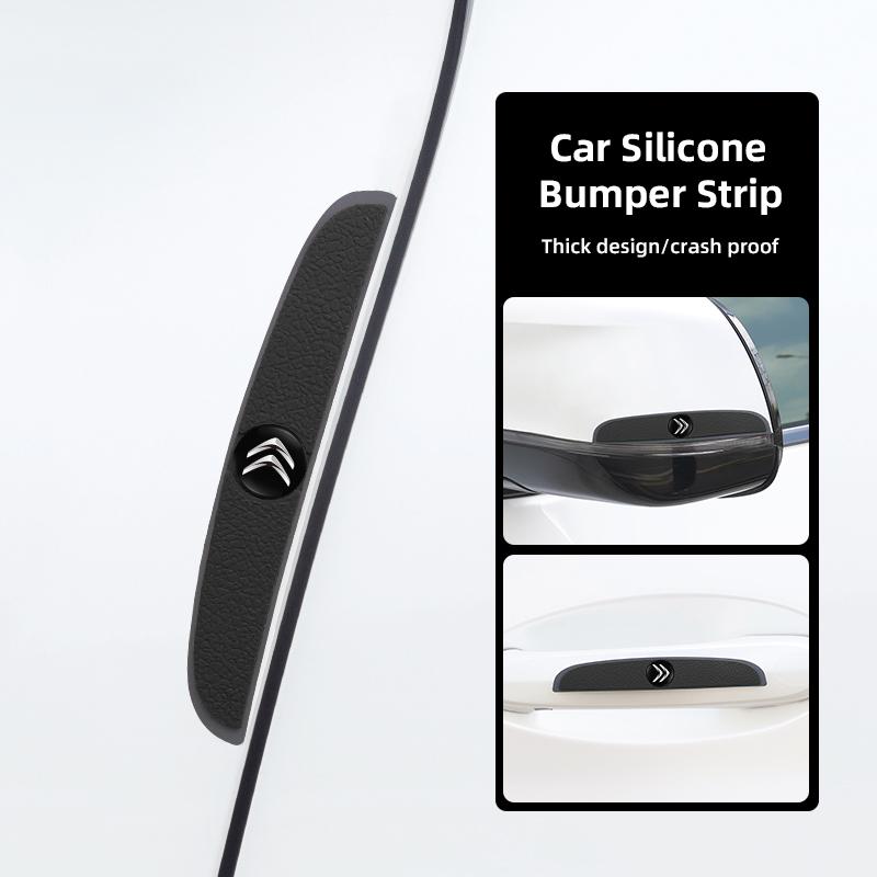4Pcs Rubber Anti Collision Strip Car Door Rearview Mirror Protector Stickers For Citroen Jumpy Cross C1 2CV DS5 RD3 Picasso Saxo