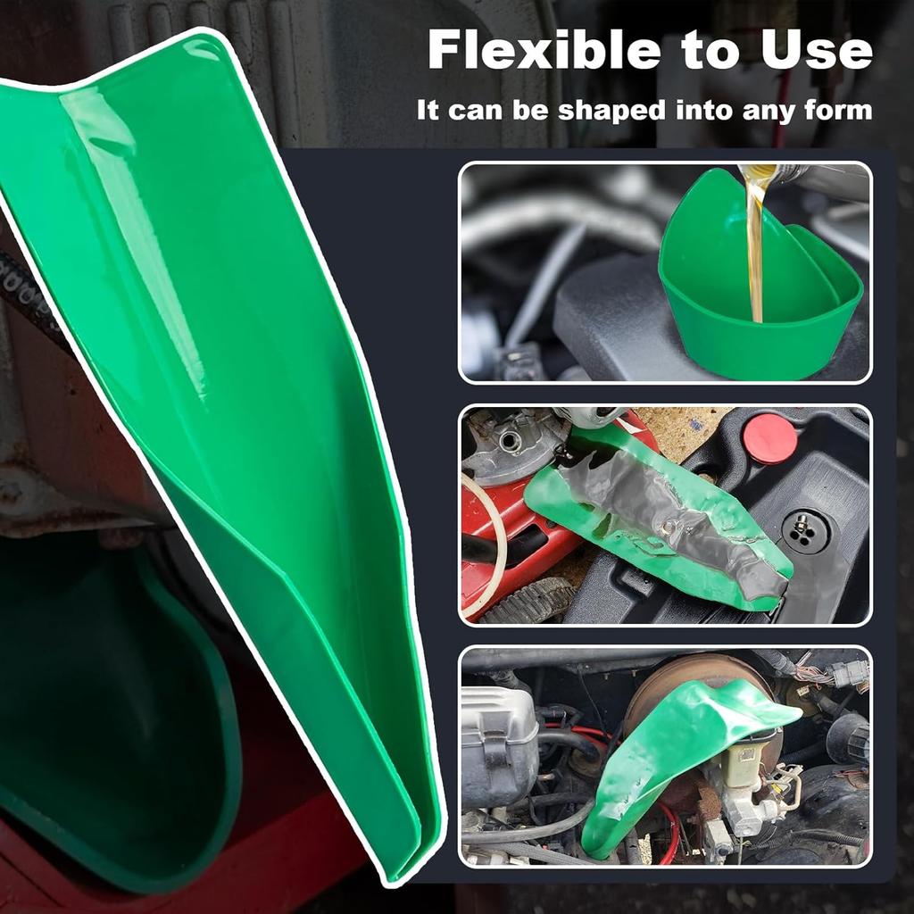 Flexible Funnel, Multi-Purpose Form A Funnel Flexible Draining Tool, Oil Drain Change Flex Foldable Filter Funnels For Automotive Use, Bendable