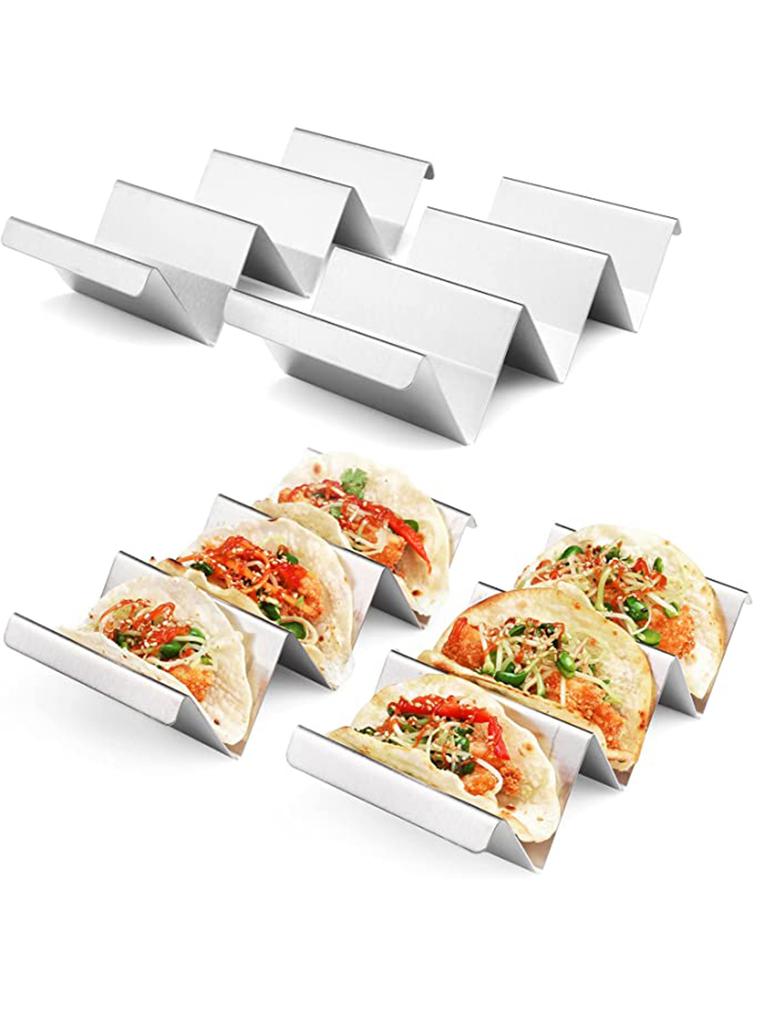 Подставка для тако Подставка для блинов Подносы для тортильи из нержавеющей стали Подставка для тако Подставка для мексиканской еды Кухонные принадлежности