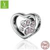 Yinziyun Cat Paw Print DIY Bracelet Spacer Beads: Cute S925 Sterling Silver Pet Imprint Collection