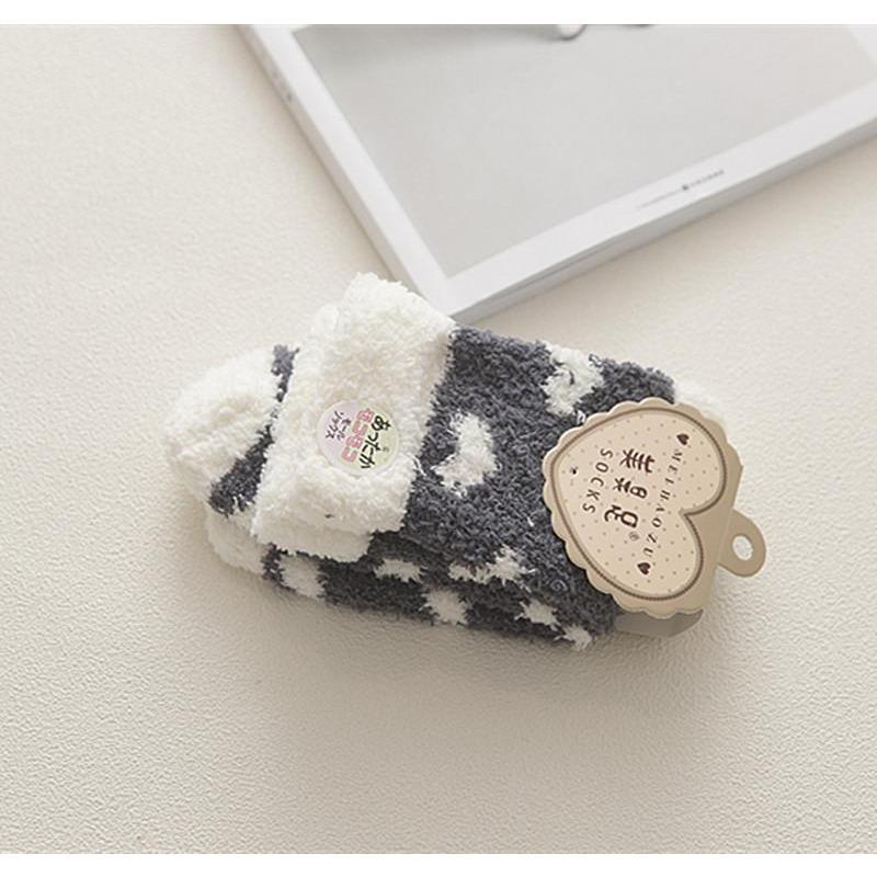 Милые носки с героями мультфильмов, женские осенне-зимние толстые теплые носки для сна, коралловые бархатные теплые носки Лолита Кавайи, рождественские подарки
