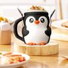 Ice Pint Holder Cute Penguin Ice Cream Pint Cozy with Spoon Slot And Snack Drawer Reusable Ice Cream Holder for Ice Cream Lovers