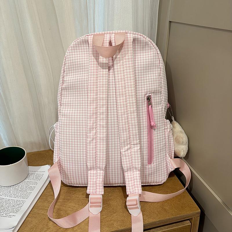 Школьный рюкзак новый свежий и милый клетчатый рюкзак для учеников средней школы легкий рюкзак большой вместимости