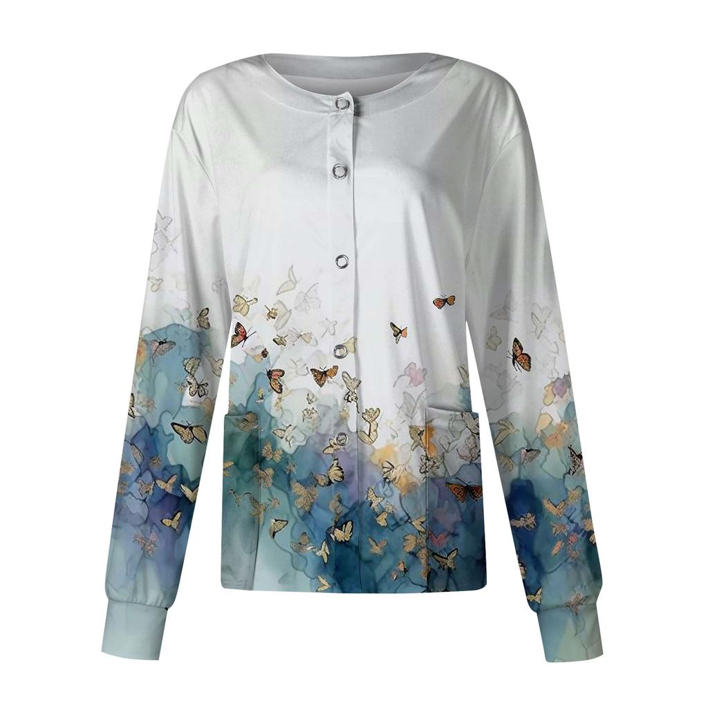 Женский однобортный защитный комбинезон с длинным рукавом и карманом, рабочий воротник-стойка, кардиган, куртка, топ