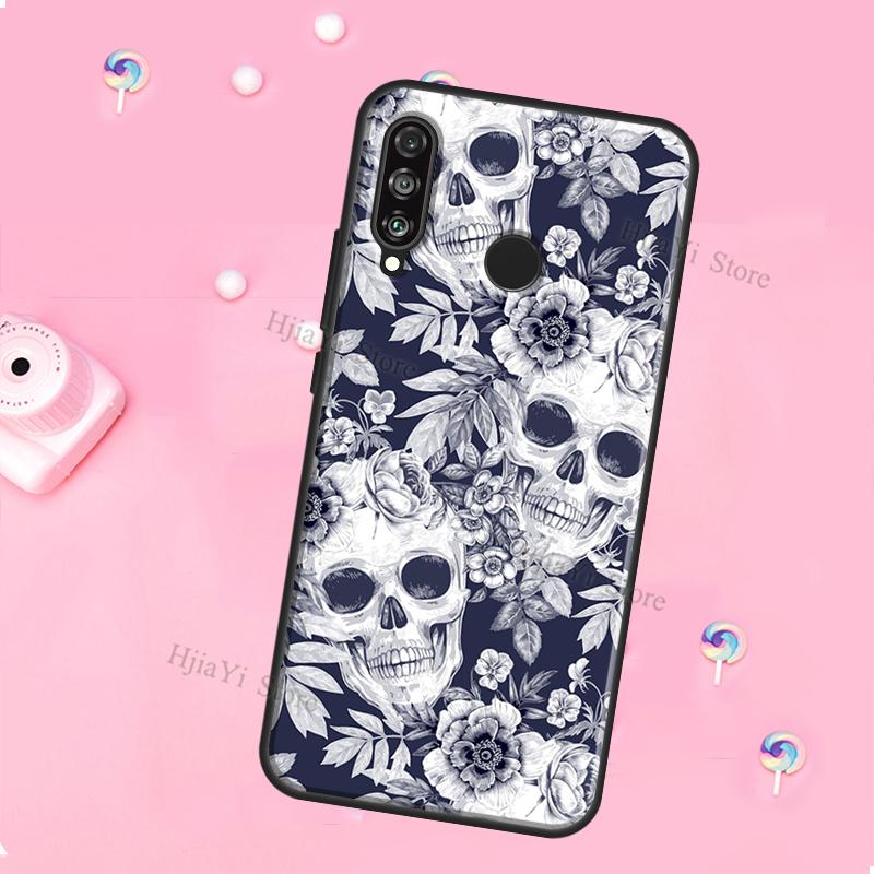 Чехол-череп в готическом стиле для Huawei Honor Magic 5 Lite X8 X9 X8a X9a 50 70 P20 P30 P40 P50 P60 Pro P Smart 2019