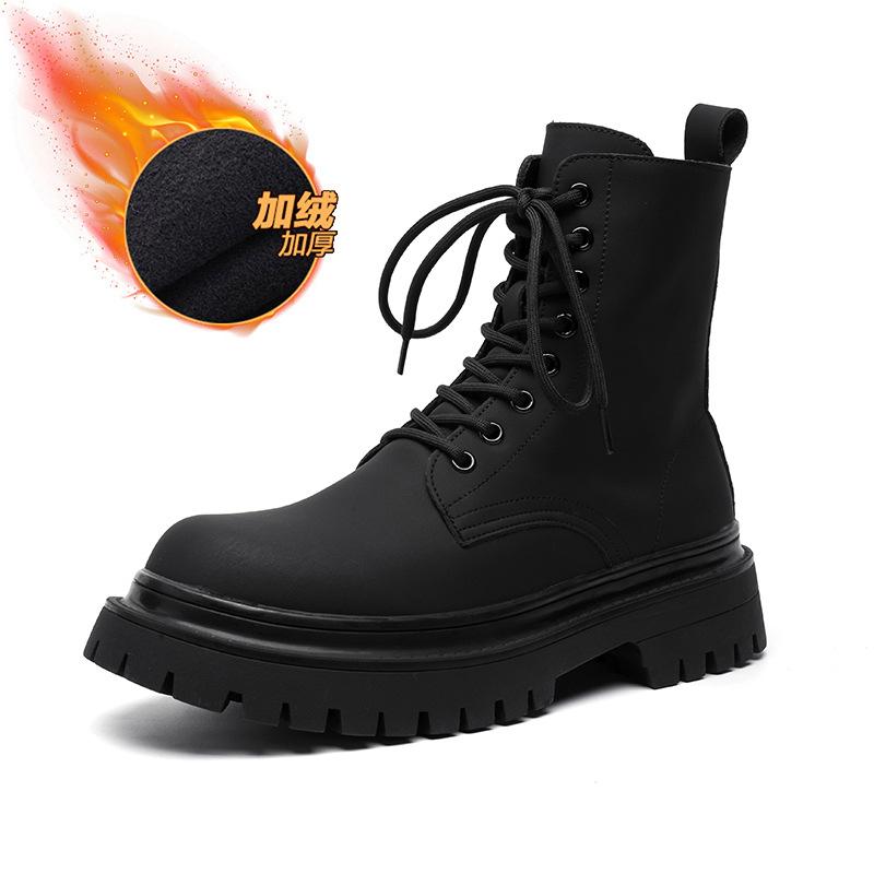 Ботинки Martin мужские 2024 новые короткие ботинки на платформе в британском стиле с высоким берцем, деловые кожаные ботинки с инструментами 2868-R