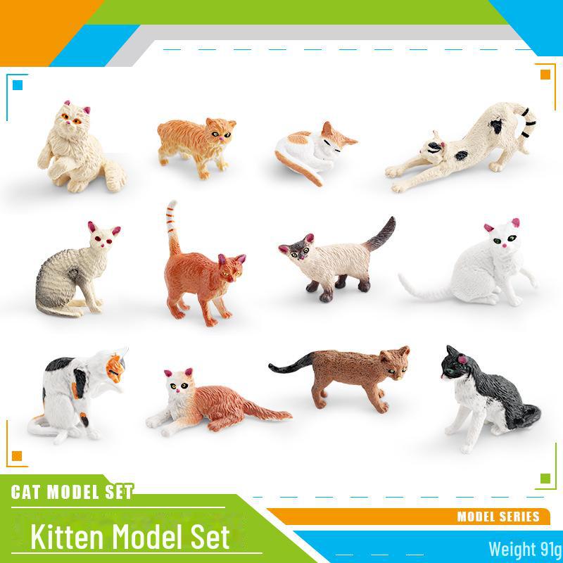 Детский набор игрушек «Черно-белый котенок» — китайские сельские украшения в виде кошечки