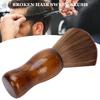 Broken Hair Sweep Brush Wood Handle Soft Brush Hair Neck Duster Brush for Salon