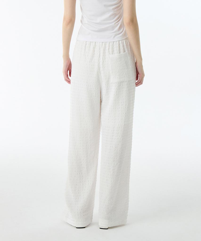 MUSINSA STANDARD WOMAN Women'S Smoked Wide Elastic Pants [Ivory]