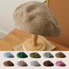 Luxury Wool Caps Felt Beret Women British Style Girls Beret Hat Elegant Lady Solid Color Winter Hats
