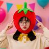 Cute Warm Earflap Cap Super Soft Cosplay Hat Funny Fruit Stuffed Toys  Christmas Party