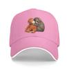 Summer Cute Baby Monkey Punch Baseball Cap  Outdoor Gym Casual Design Sun Trucker Hat Couple Women High Quality Snapback Cap