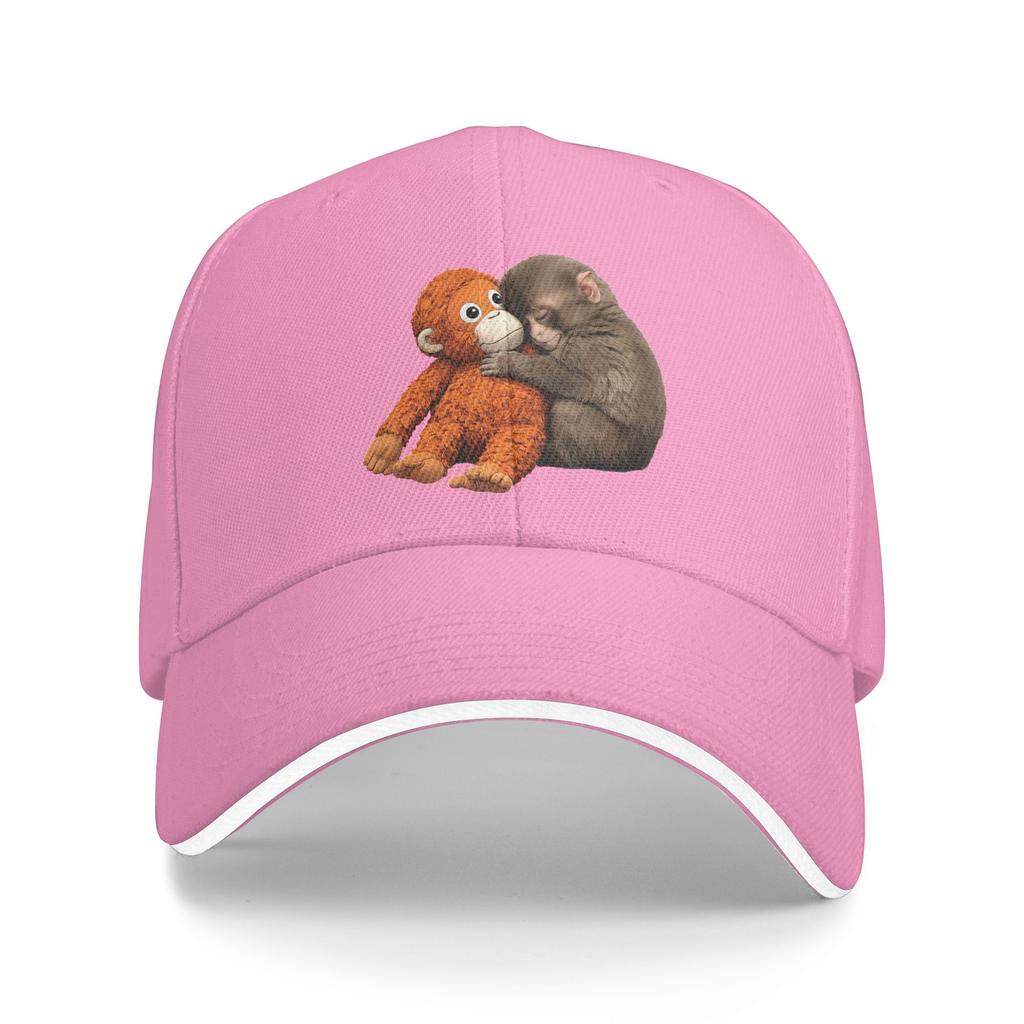 Summer Cute Baby Monkey Punch Baseball Cap Outdoor Gym Casual Design Sun Trucker Hat Couple Women High Quality Snapback Cap