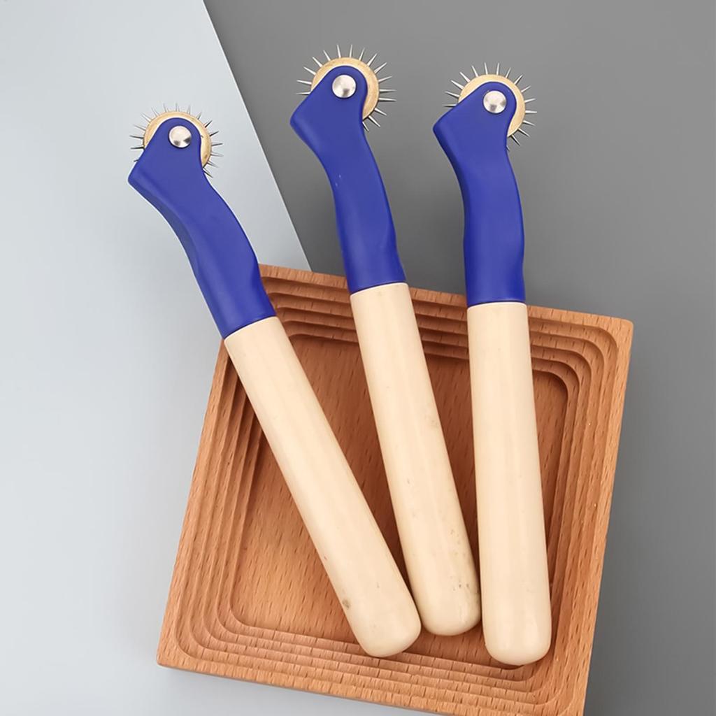Sewing Tracing Wheel Pounce Wheel For Sewing Patterns With Wooden Handle Cutter Point Pattern Spacer Perforation Marking For