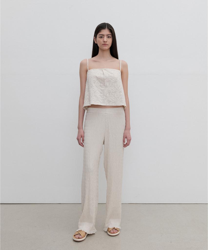 SUSUMU Wave Pants - Cosmic Latte