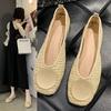 Fashion Flats Luxury Leather Casual Shoes For Woman 2024 Kawaii Women's Summer Footwear Flat Cute Elegant Dress Quick Delivery Trend E A