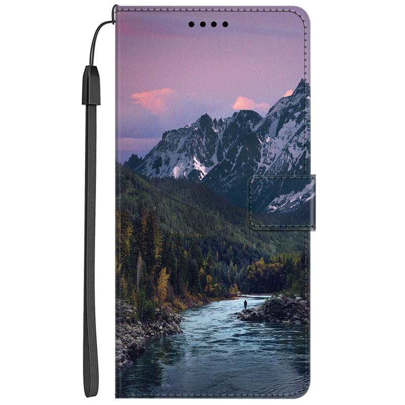 Flip Leather Case For Samsung S24 Ultra 5G Cover Book Wallet Seascape Coque for Samsung Galaxy S23 S22 S21 S20 Ultra S24Ultra