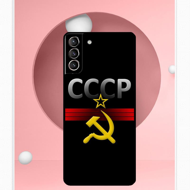 Чехол с флагом СССР для Samsung Galaxy S22 S23 S24 Ultra Note 20 10 S8 S9 S10 Plus S21 S20 FE, мягкий чехол