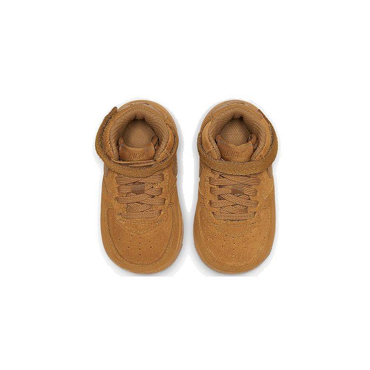 Nike Air Force 1 LV8 3 Амортизация Устойчивая к истиранию Амортизация, Износостойкие Высокие Детские Кроссовки Пшеничный CK1407-700