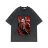 Bleach 2026 Летняя мужская футболка Streetwear Стирка Черный Оверсайз Короткий рукав Повседневная Ежедневная носка Полый Ичиго Интенсивная Битва Арт