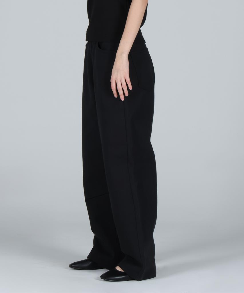 FOR THE FIT Curved Wide Cotton Pants_Black