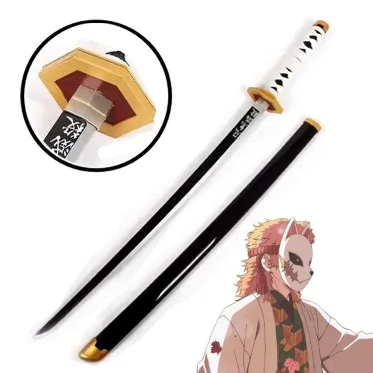 104см Клинок катаны Истребителя демонов Kimetsu No Yaiba Аниме Косплей Реквизит Нож ниндзя Реальный размер Японская катана Сабля самурая Детские игрушки