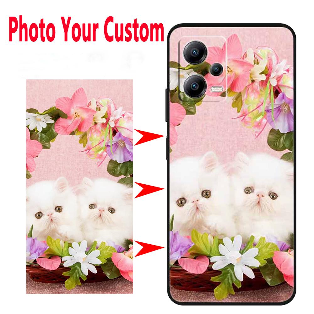 Customized DIY Soft Silicone Personalized Phone Case For Xiaomi Redmi Note 12 4G 5G Cover Note 12 10 11 Pro Plus 5G 12S 13 Lite