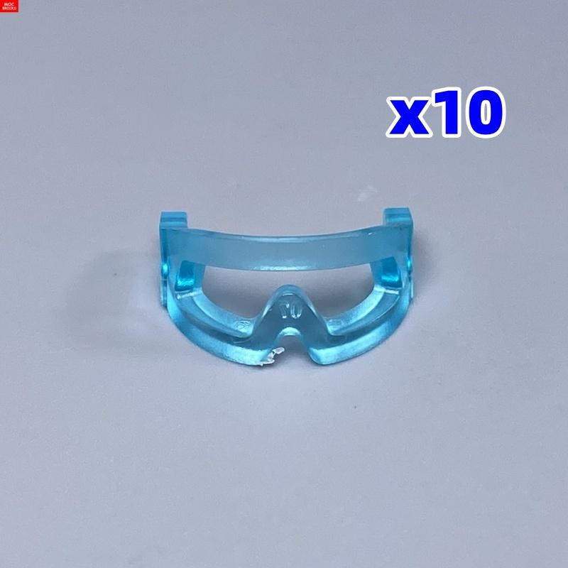 MOC Bricks 30170 30171 Pilot helmet Headgear Visor goggles 4cm Figure Wear DIY Building Blocks Toys Birthday Gifts