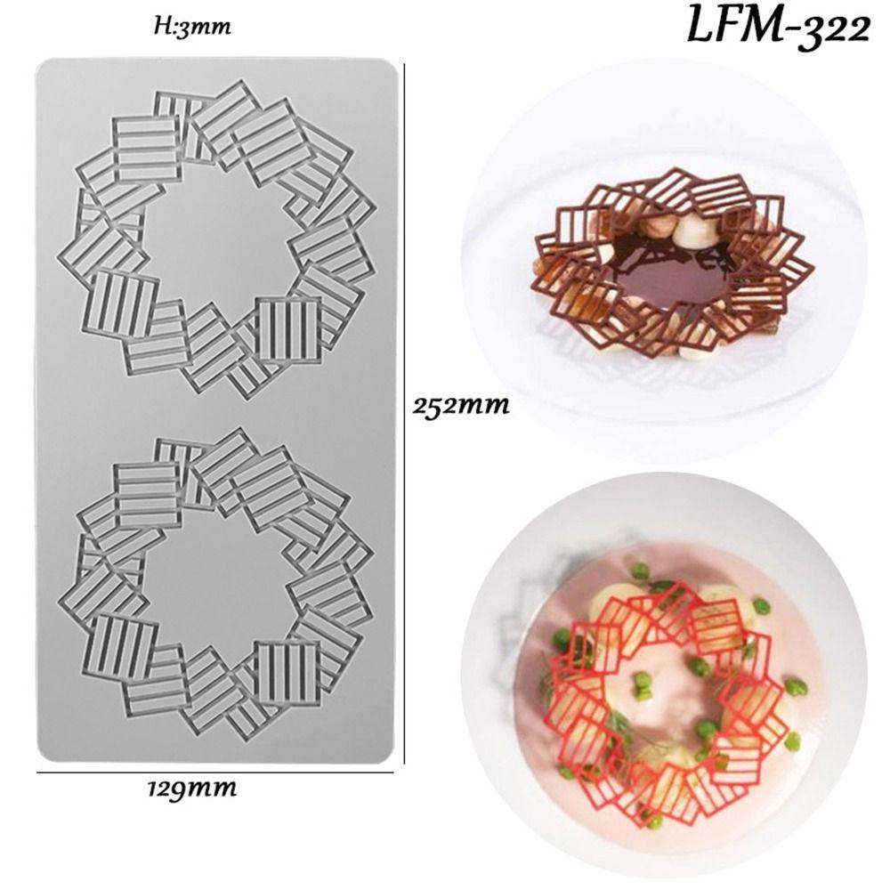 Украшение бордюра Украшение торта Форма для мастики Силиконовая форма Кружевная подложка Листья Венок Кружевная форма для торта