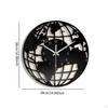 Акриловые настенные часы с рисунком карты мира, механизм, бесшумный, без тиканья, украшение для дома и столовой