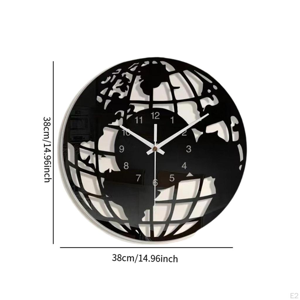 Акриловые настенные часы с рисунком карты мира, механизм, бесшумный, без тиканья, украшение для дома и столовой