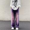 Мужские фиолетовые джинсы Harajuku Джинсовые брюки Дикие повседневные повседневные свободные брюки Модные джинсы