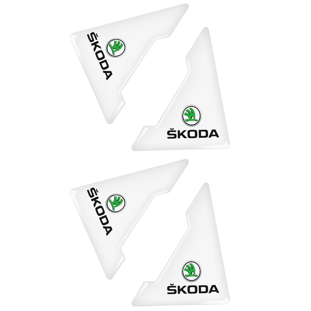 2/4Pcs Car Front Door Corner Anti-Scratch Protector Cover Sticker For Skoda Octavia A5 3 2 VRS Vision Kodiaq Favorit Rapid Fabia agr411