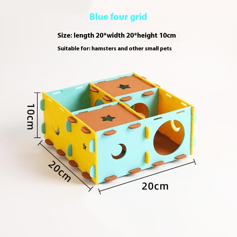 Съемный фетровый лабиринт-укрытие-гнездо для хомяка, туннель для маленького питомца, гнездо для сахарного поссума, хомяка, золотистого хомячка, игрушка для питомца, товары для маленьких питомцев для дома