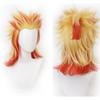 Аниме 45 см Demon Slayer Kimetsu no Yaiba Rengoku Kyoujurou парик косплей костюм термостойкие волосы для мужчин и женщин парики для ролевых игр