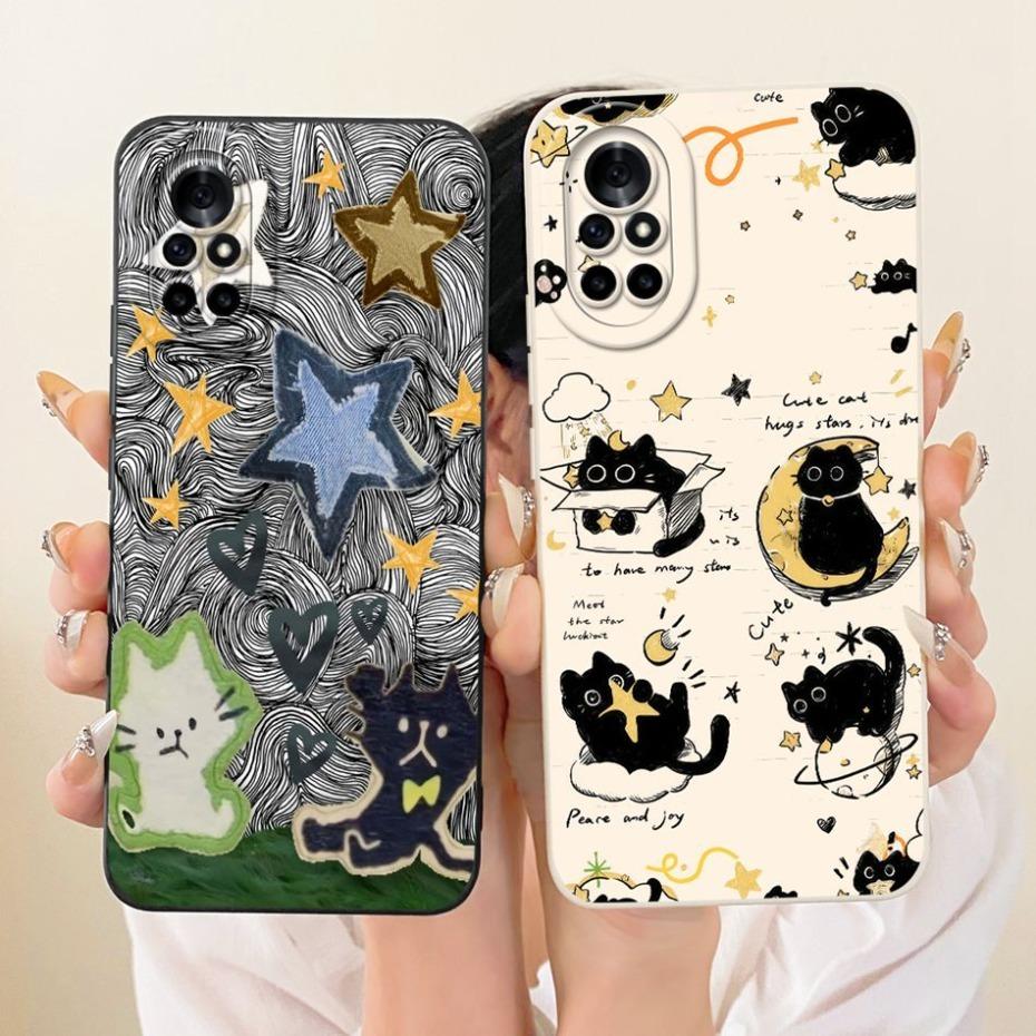 Cute Printed Phone Case For Huawei Nova 8 8i Soft Silicone Shockproof Cases For Huawei Nova8 Nova8i Covers Bumpers