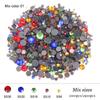 Glitter Mix Size Rhinestones Shiny Crystals Strass Glue Stones Beads Crystals Fabric Crafts Gems Hotfix Rhinestones for Clothes