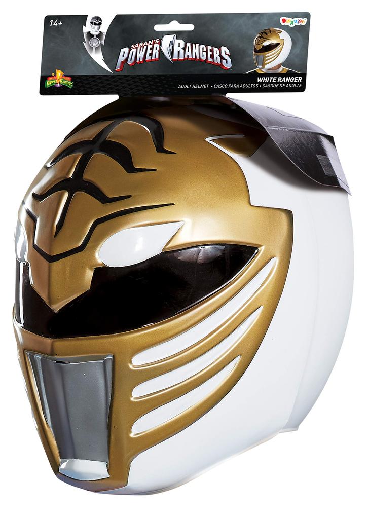 Косплей Могучих Рейнджеров Шлем Белого Рейнджера для взрослых
